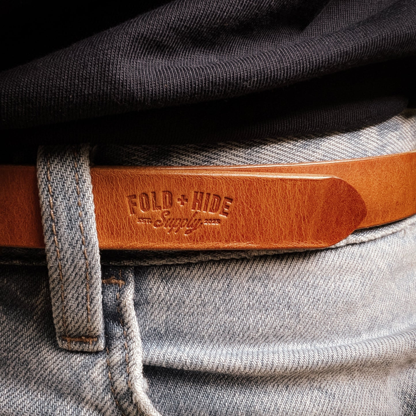 Narrow Handcrafted Leather Belt