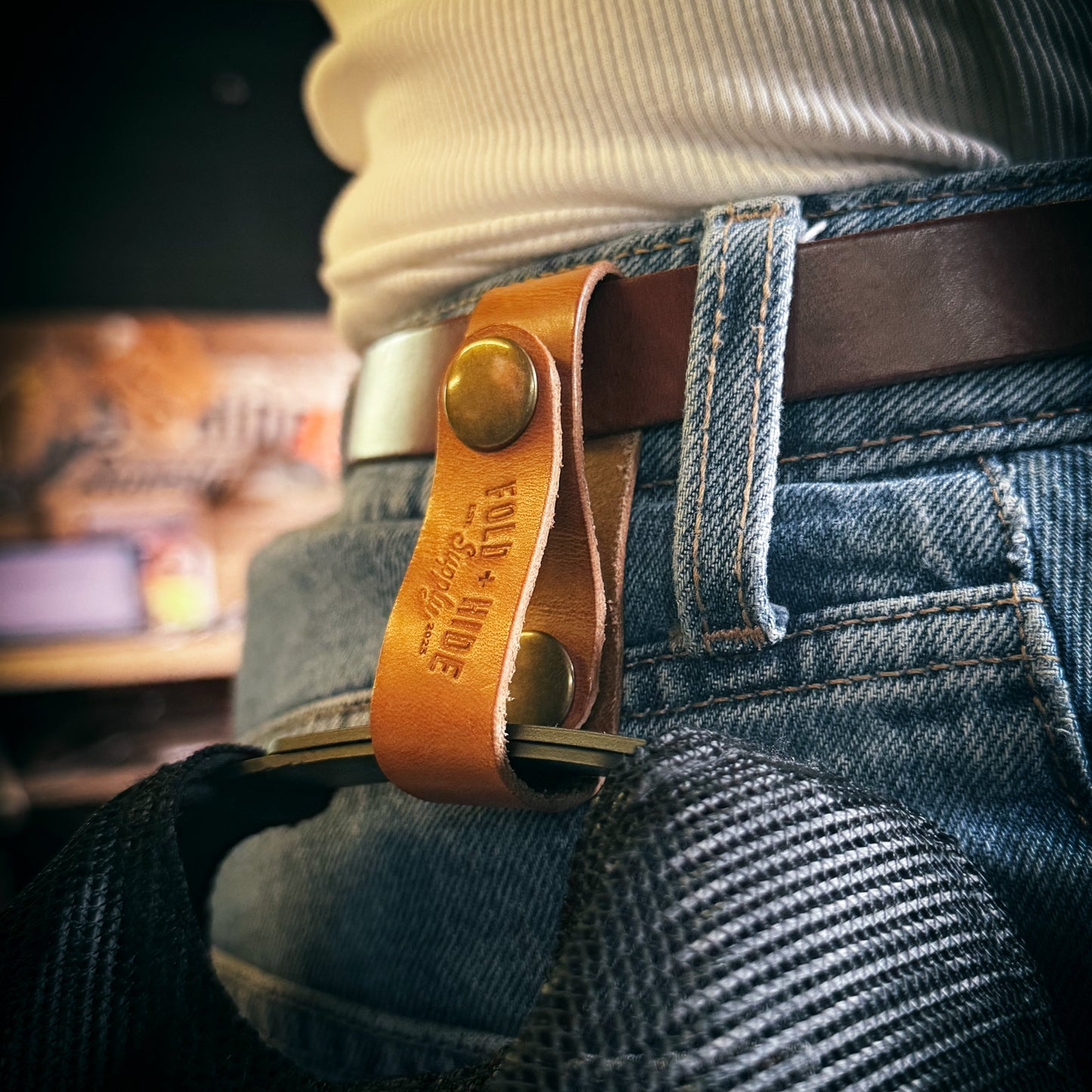 Leather Cap Clip