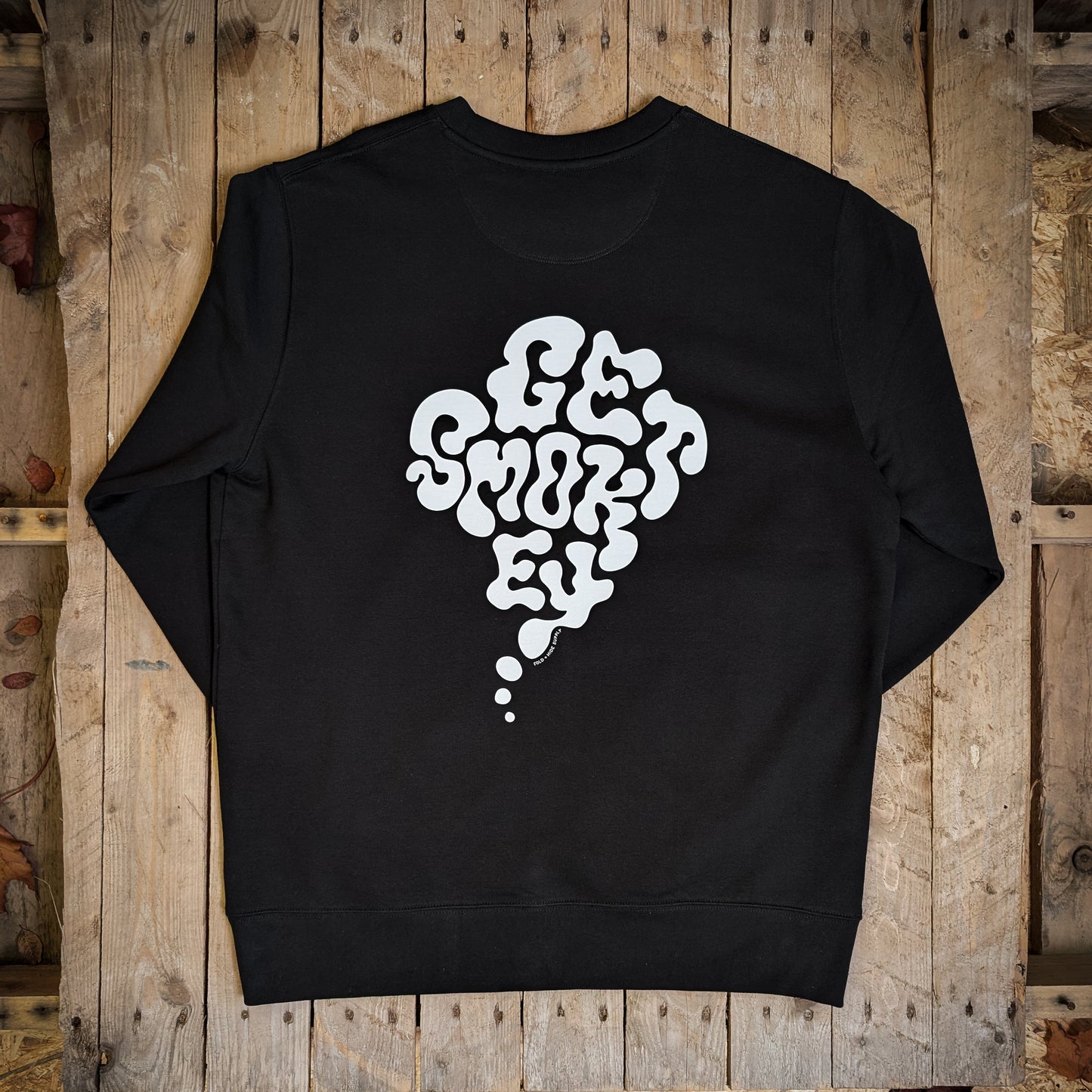 Organic ‘Get Smokey' Unisex Jumper - Black