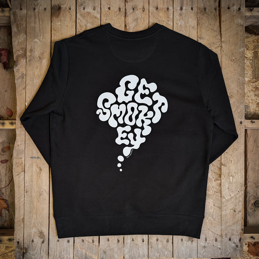 Organic ‘Get Smokey' Unisex Jumper - Black