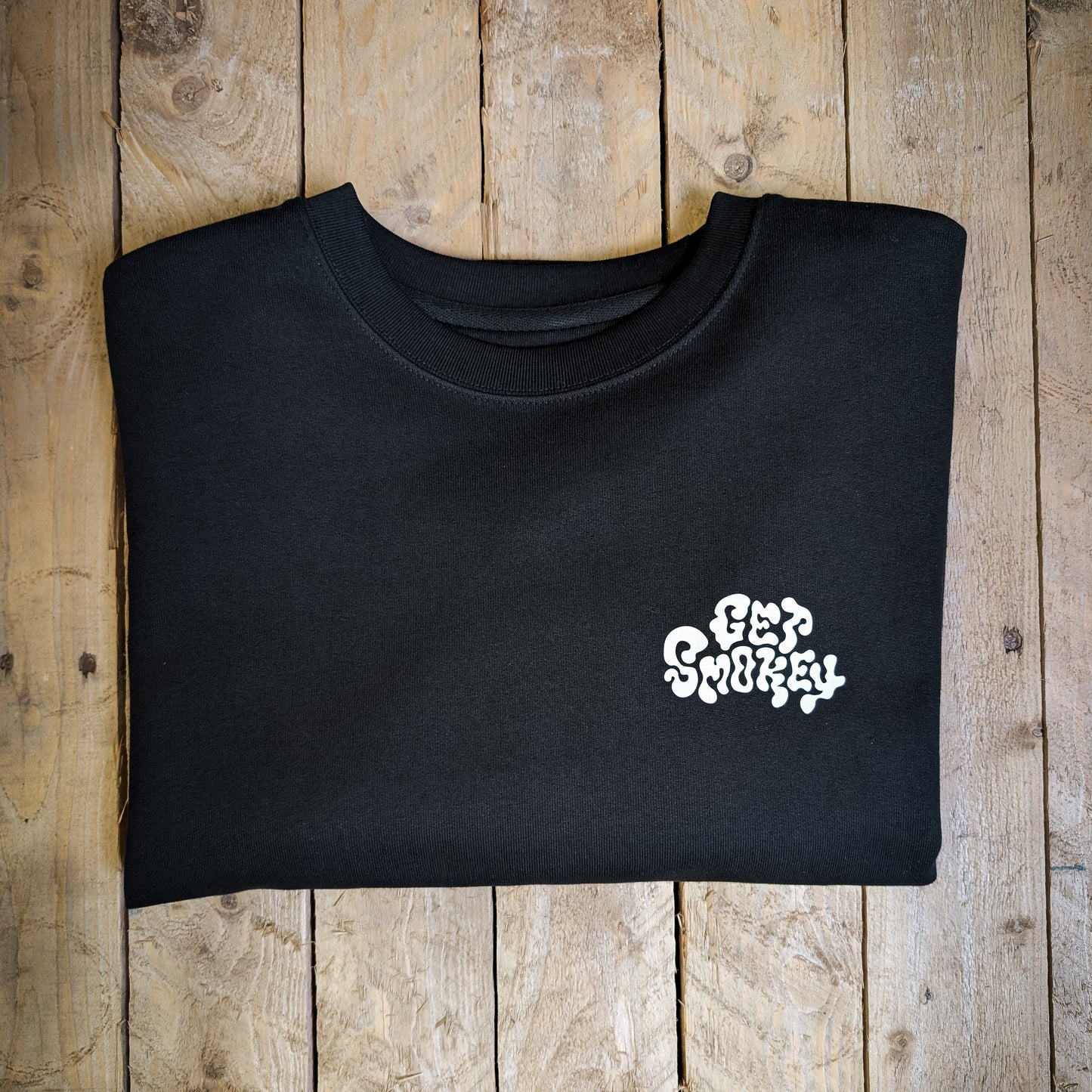 Organic ‘Get Smokey' Unisex Jumper - Black