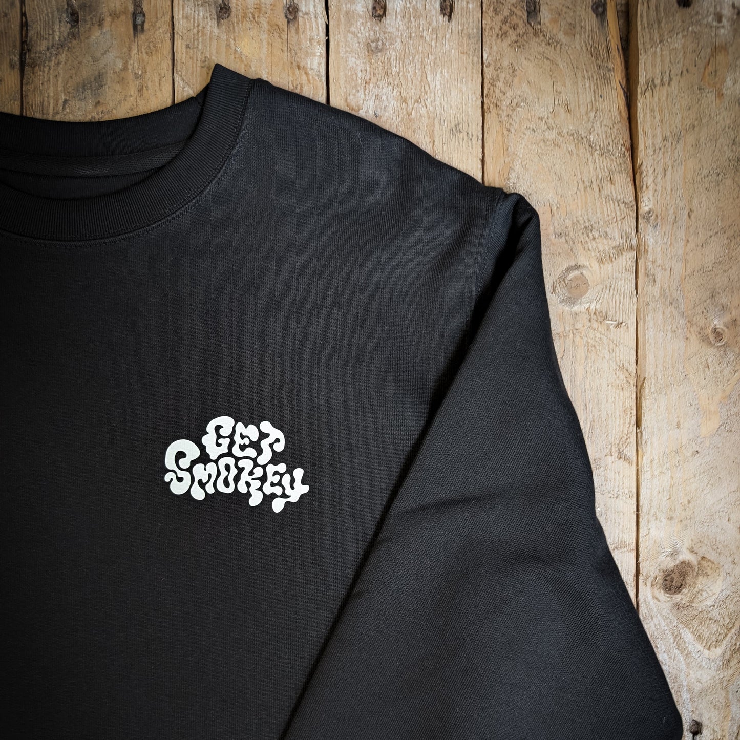 Organic ‘Get Smokey' Unisex Jumper - Black